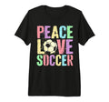 Peace Love Soccer Score Club Mom Game T-Shirt - Aesthetic Graphic Unisex
