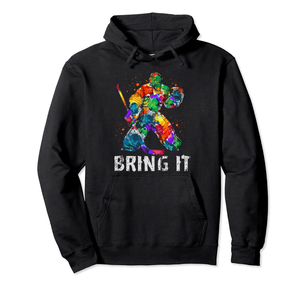 Colorful Ice Hockey Goalie Funny Hoodie - Custom Art Print Unisex