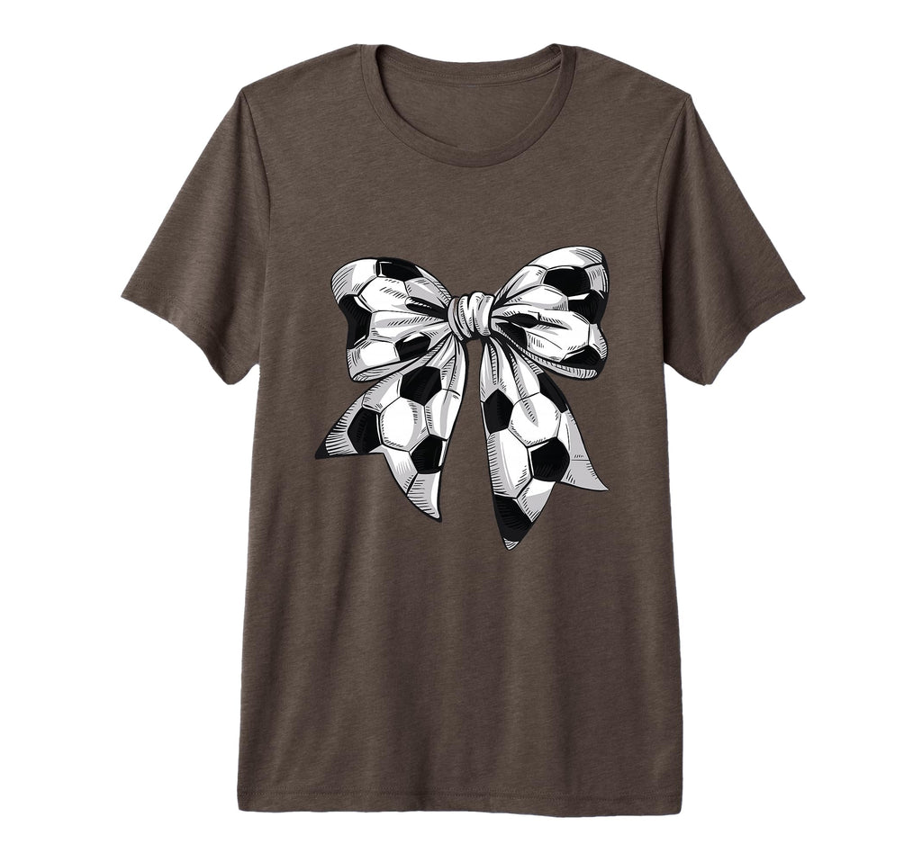 Coquette Bow Soccer Ball Mom Life T-Shirt - Aesthetic Graphic for Adults
