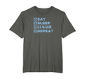Eat Sleep League Repeat T-Shirt - Streetwear Style for Adults