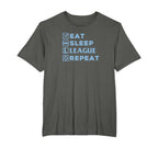 Eat Sleep League Repeat T-Shirt - Streetwear Style for Adults