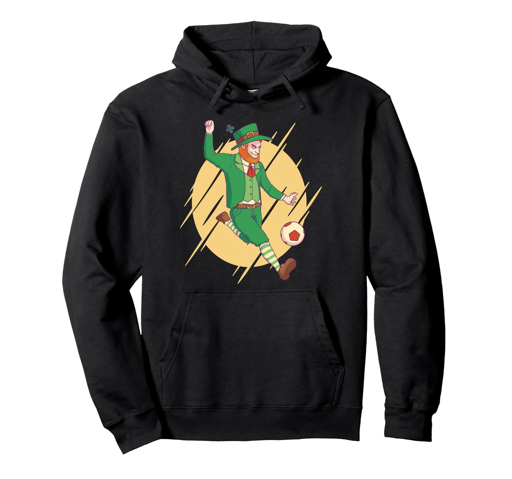 St Patricks Day Leprechaun Soccer Hoodie - Trendy Graphic for Adults