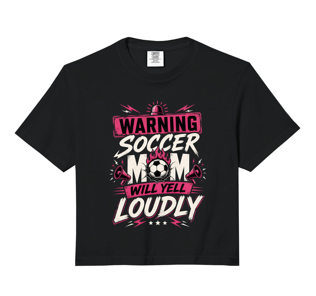 Warning This Soccer Mom Will Yell Sweatshirt - Unique Graphic Men Women