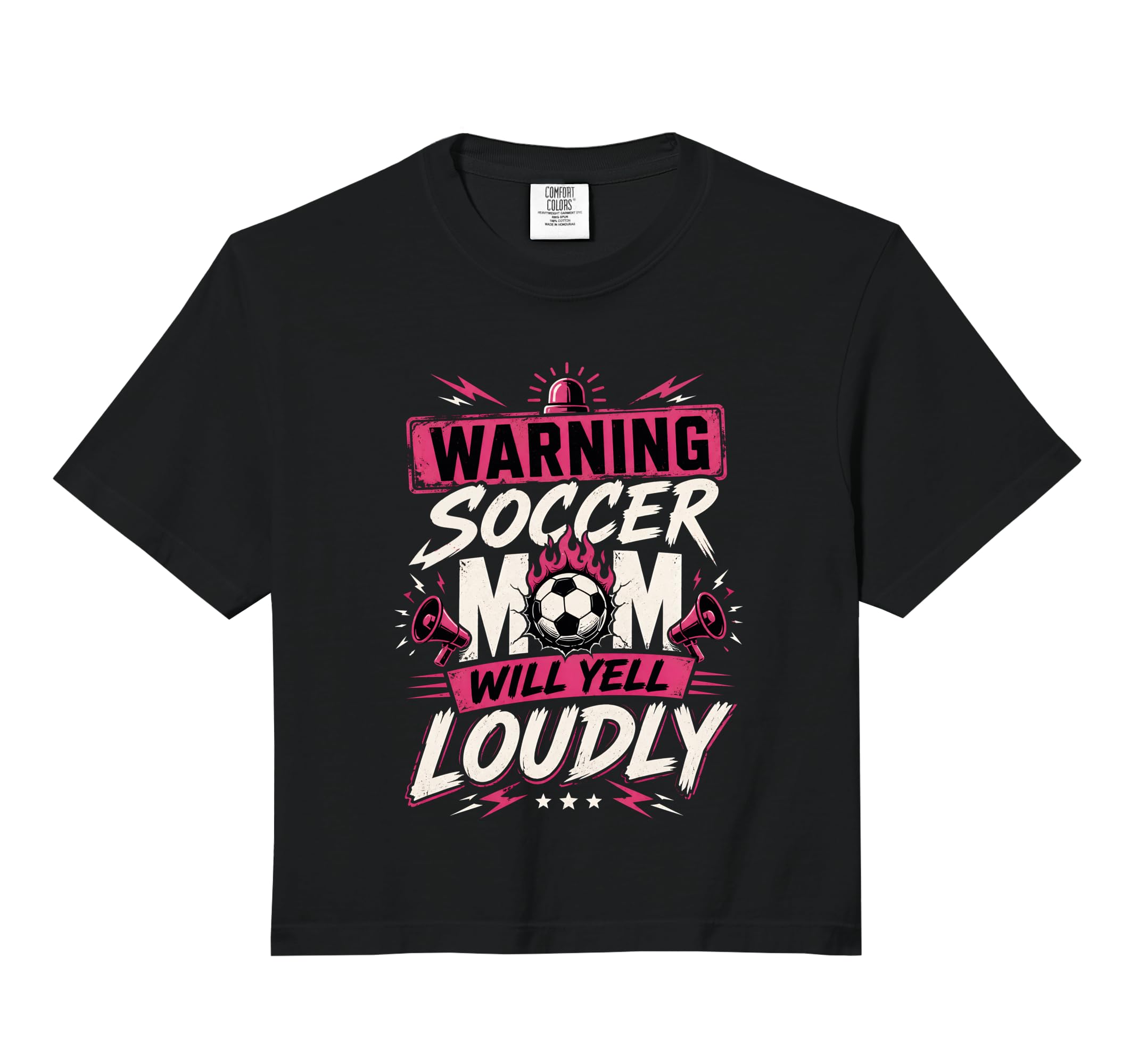 Warning This Soccer Mom Will Yell Sweatshirt - Unique Graphic Men Women