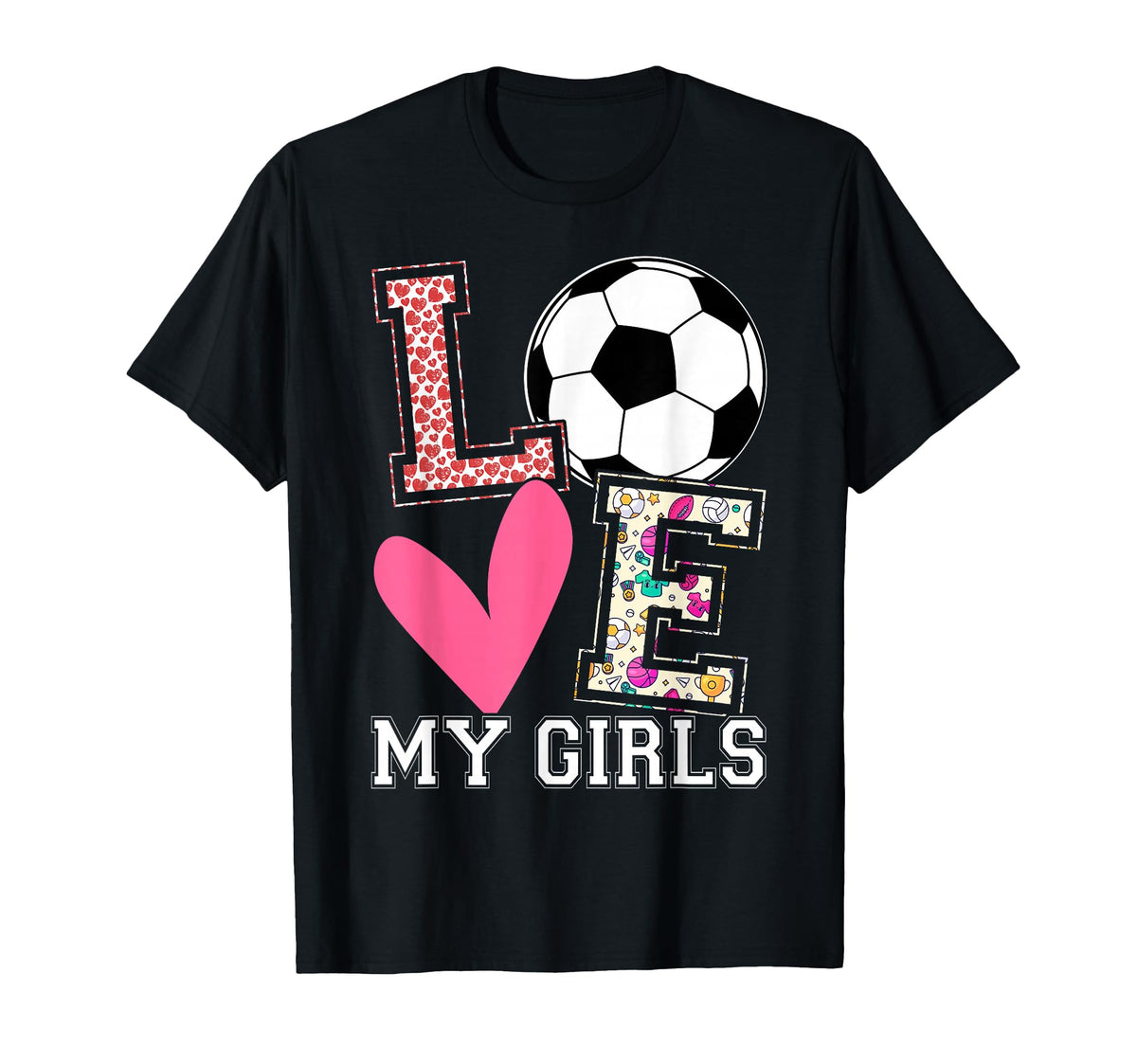 Soccer Love My Parents Soccer Daughters T-Shirt - Novelty Apparel Unisex