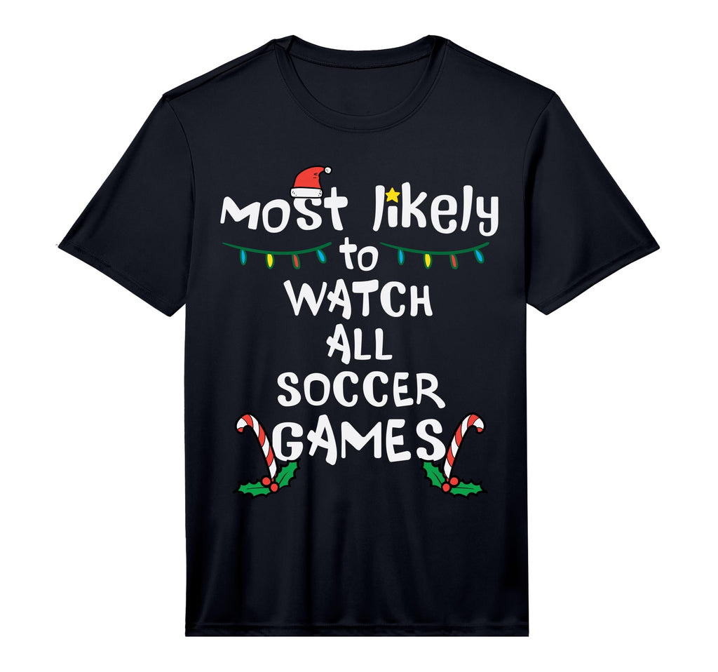 Most Likely Watch Soccer Family T-Shirt - Minimalist Print for Adults