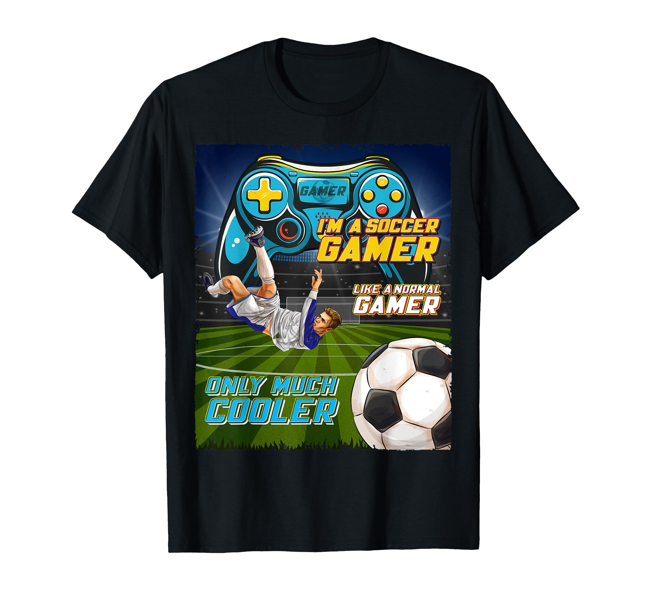 Soccer Gamer Soccer Video Games Soccer T-Shirt - Trendy Graphic Unisex