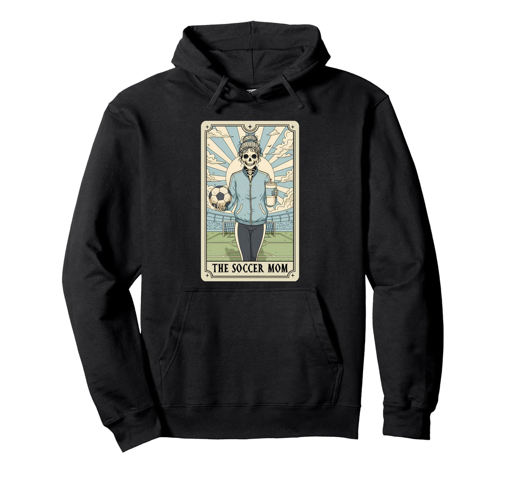Soccer Mom Tarot Card Soccer Mama Skeleton Hoodie - Novelty Apparel Unisex