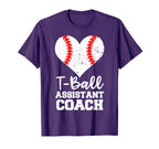 T Ball Assistant Coach Heart Funny T T-Shirt - Custom Art Print Unisex