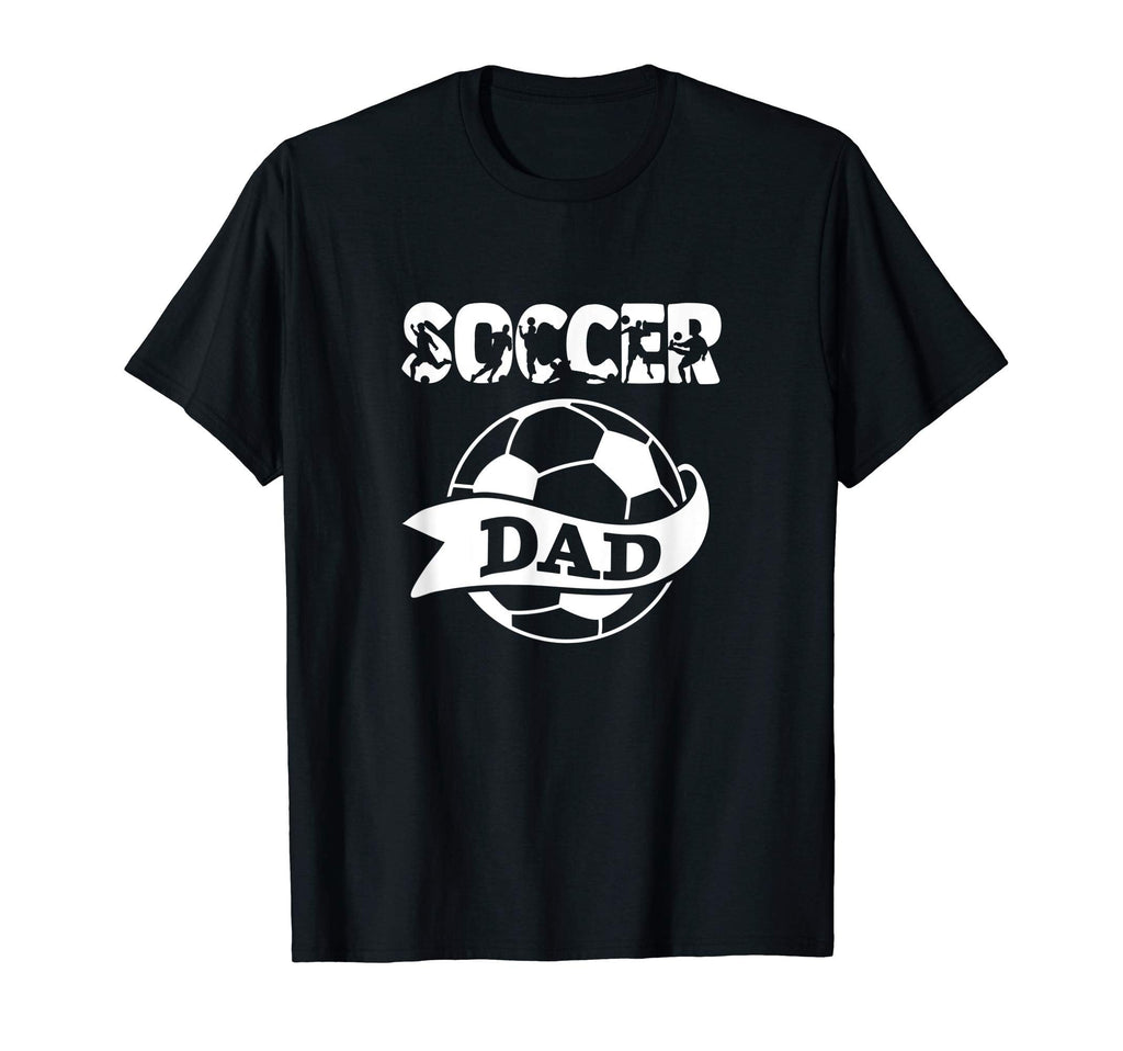 Mens Soccer Dad Distressed Soccer T-Shirt - Custom Art Print for Adults