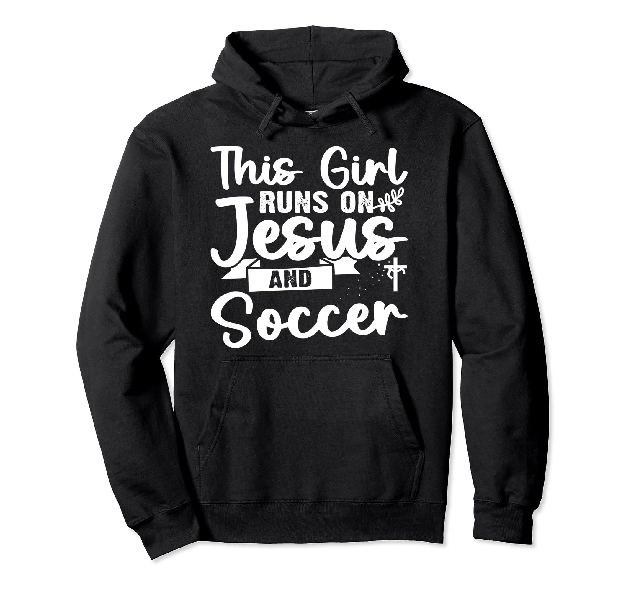 This Runs Jesus And Soccer Hoodie - Fun Novelty Design for Adults