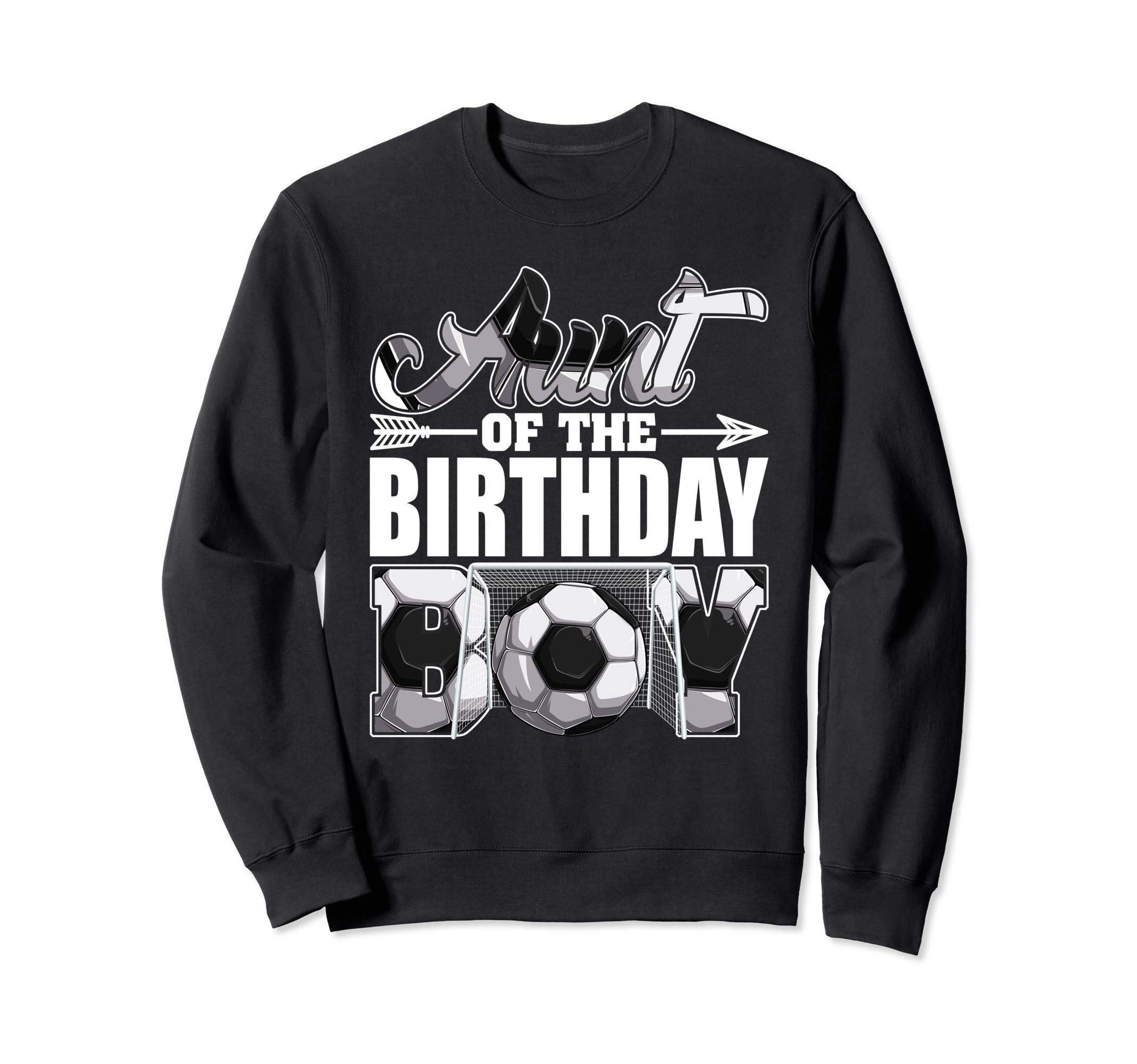 Aunt Birthday Soccer Matching Family Sweatshirt - Graphic Print Men Women