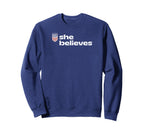 U S Soccer Uswnt She Believes Cup Sweatshirt - Trendy Graphic Men Women