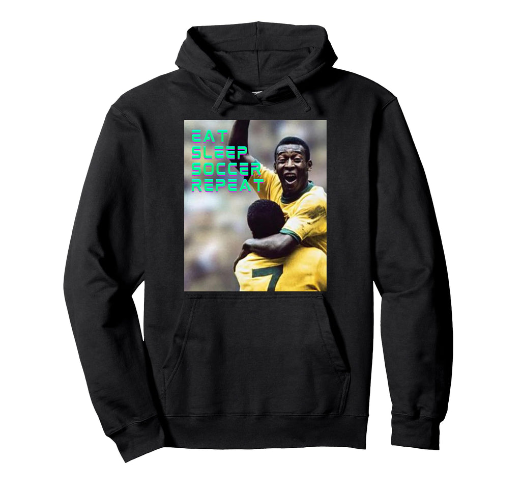 Eat Sleep Soccer Repeat Hoodie - Unique Graphic Unisex