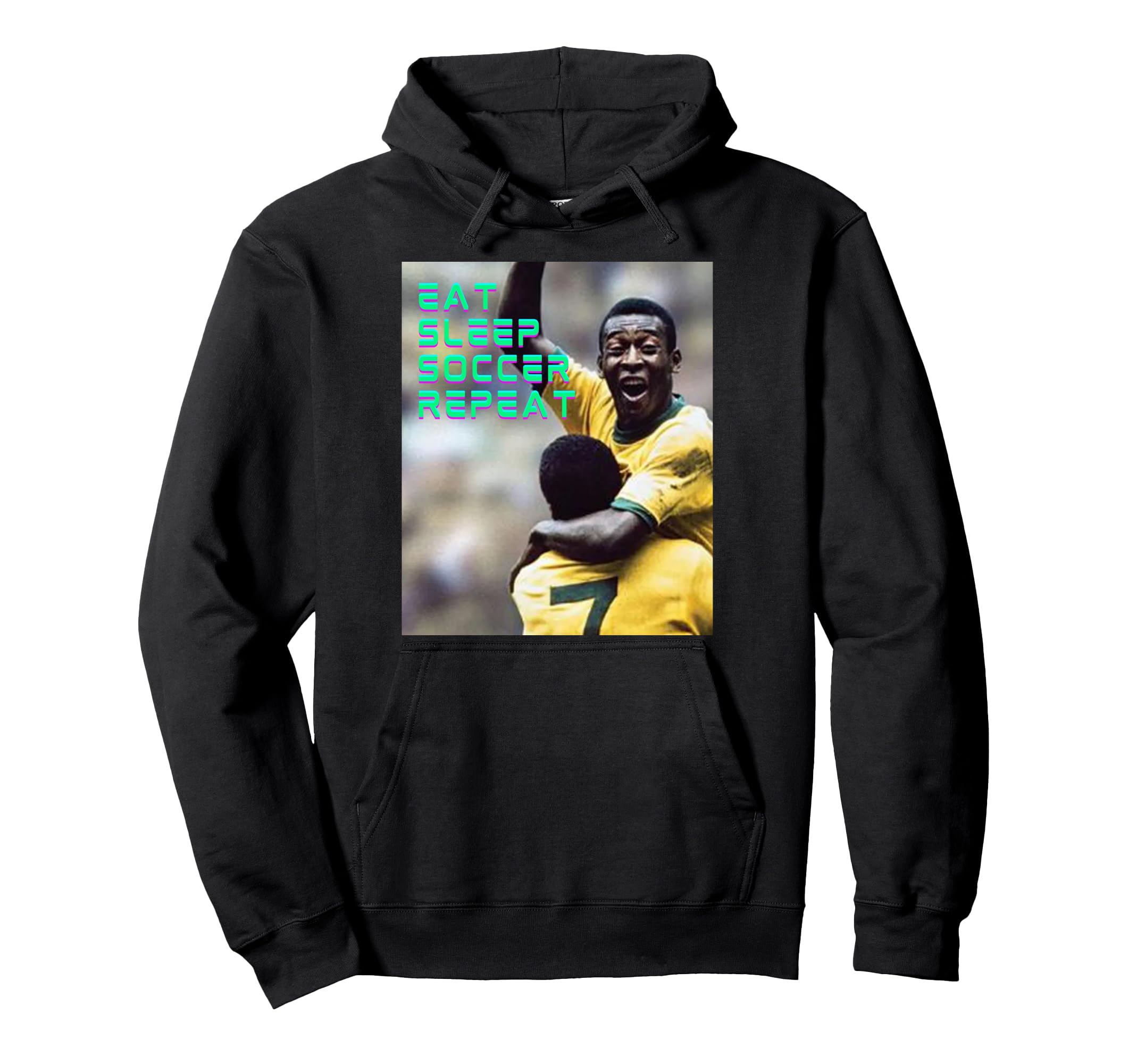 Eat Sleep Soccer Repeat Hoodie - Unique Graphic Unisex