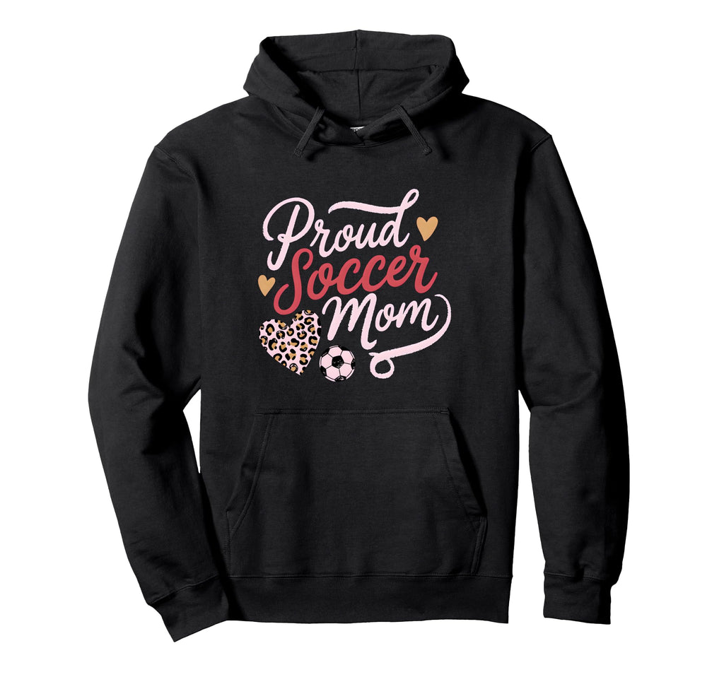 Proud Soccer Mom Leopard Family Hoodie - Streetwear Style for Adults