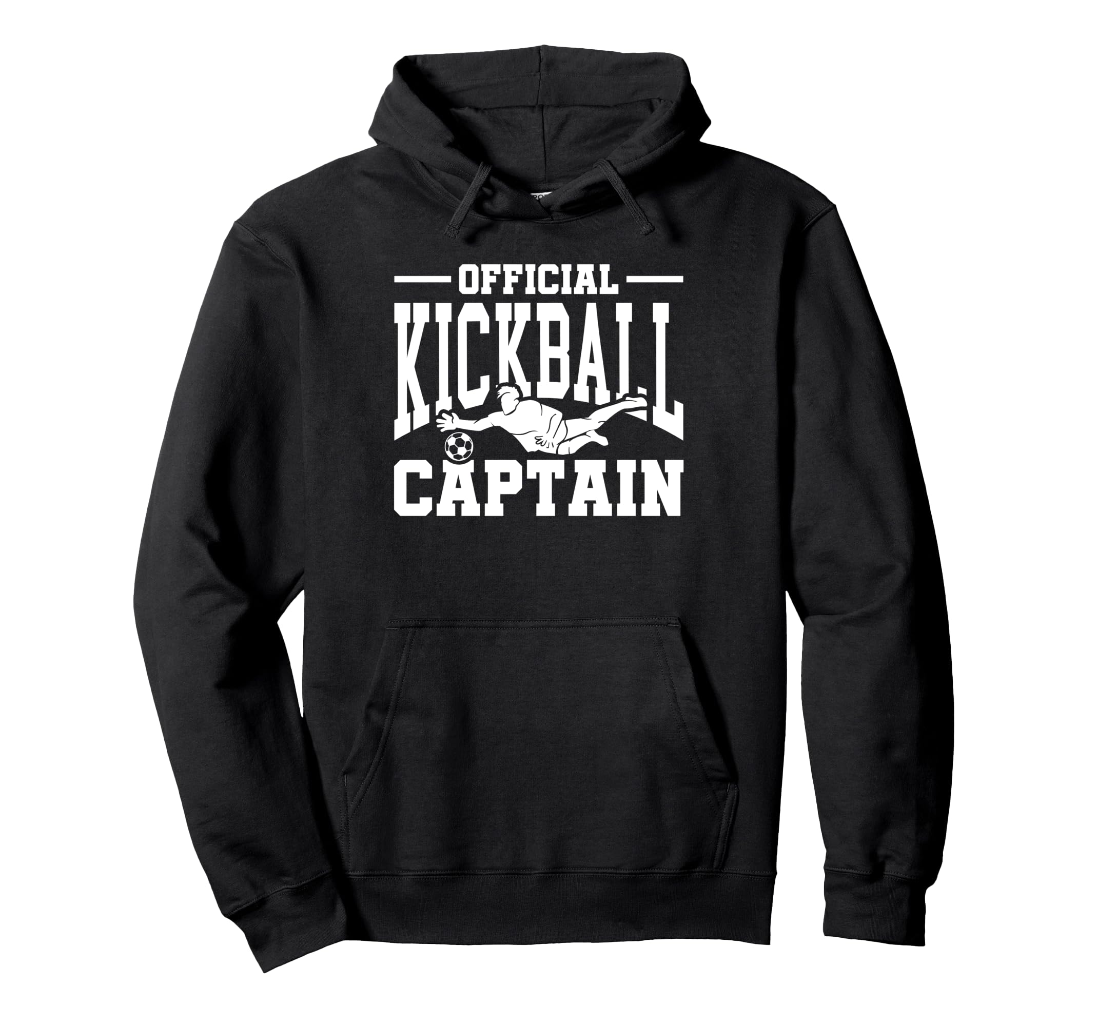 Kickball Captain Soccer Baseball Kick Hoodie - Casual Everyday Wear Unisex