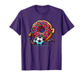 Donut Playing Soccer Funny Sports Trendy T-Shirt - Graphic Print Men Women