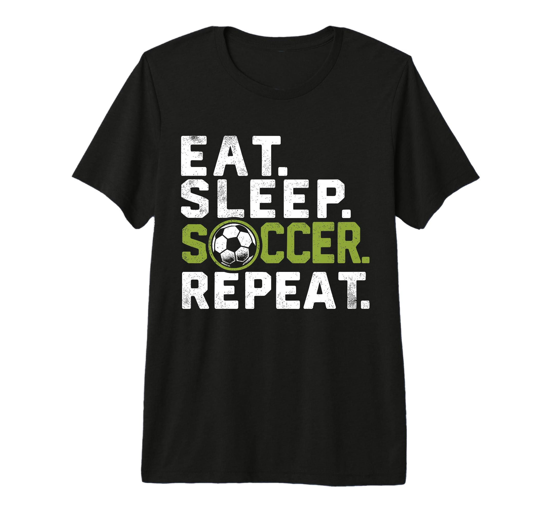 Eat Sleep Soccer Repeat Funny Soccer Tri T-Shirt - Streetwear Style Unisex