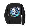Soccer Player Panda Kicking Soccer Sweatshirt - Custom Art Print Men Women