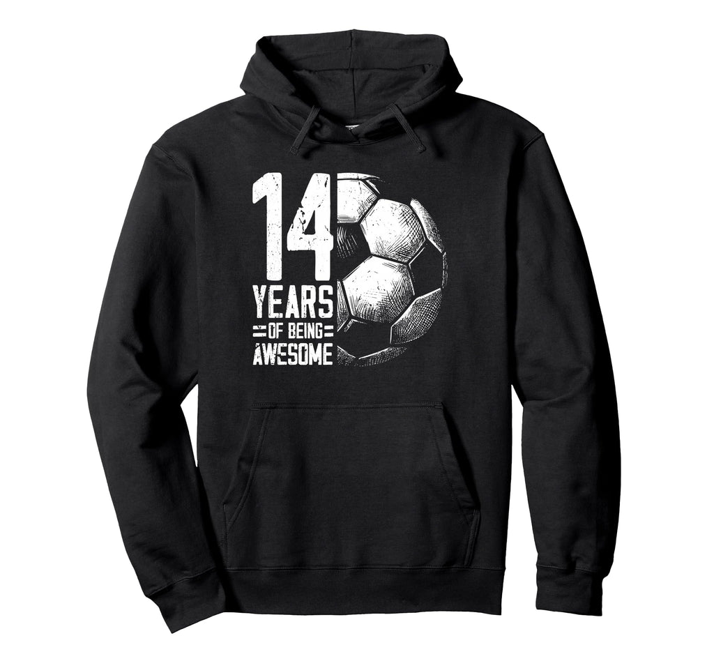 14Th Birthday Soccer Player Football Hoodie - Novelty Apparel for Adults