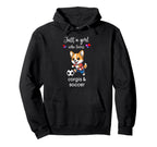 Corgi Soccer Corgi Soccer Hoodie - Novelty Apparel for Adults