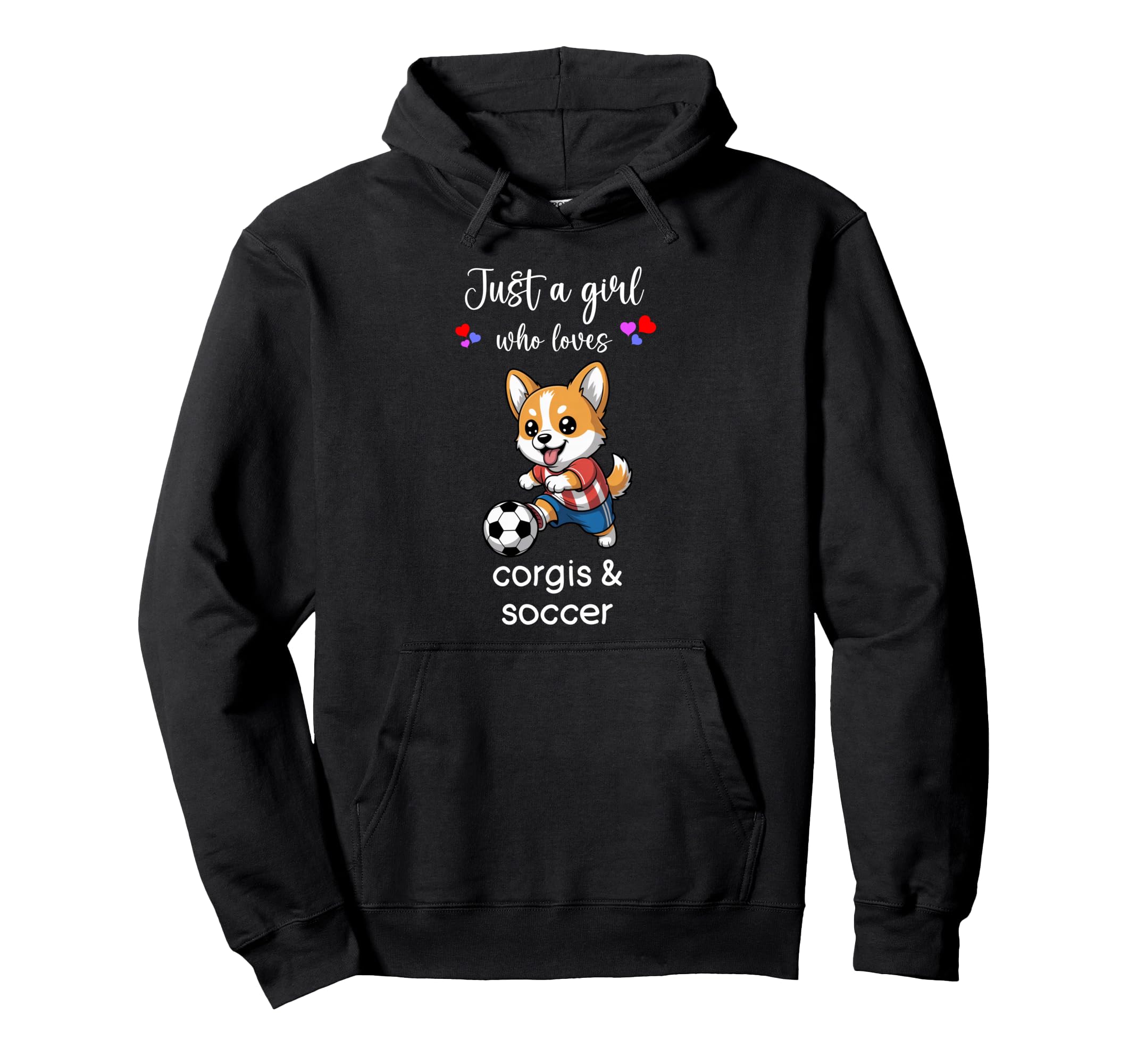 Corgi Soccer Corgi Soccer Hoodie - Novelty Apparel for Adults