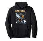 Striker Bee Soccer Enthusiast Hoodie - Graphic Print for Adults