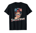 Patriotic Soccer Mom American Flag T-Shirt - Graphic Print Unisex