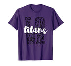 Titans Love Team Mascot School Spirit Game T-Shirt - Graphic Print Unisex