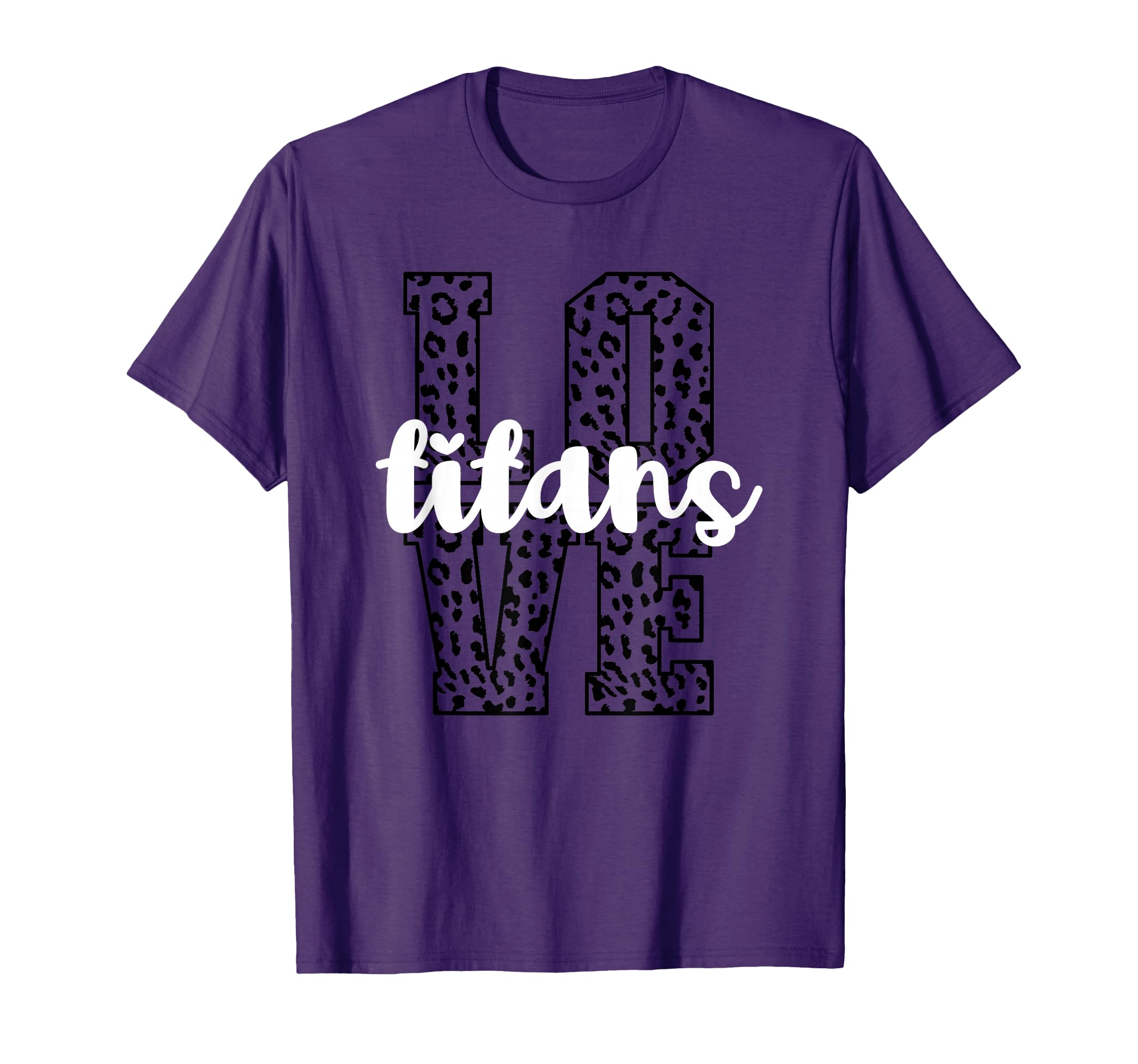 Titans Love Team Mascot School Spirit Game T-Shirt - Graphic Print Unisex