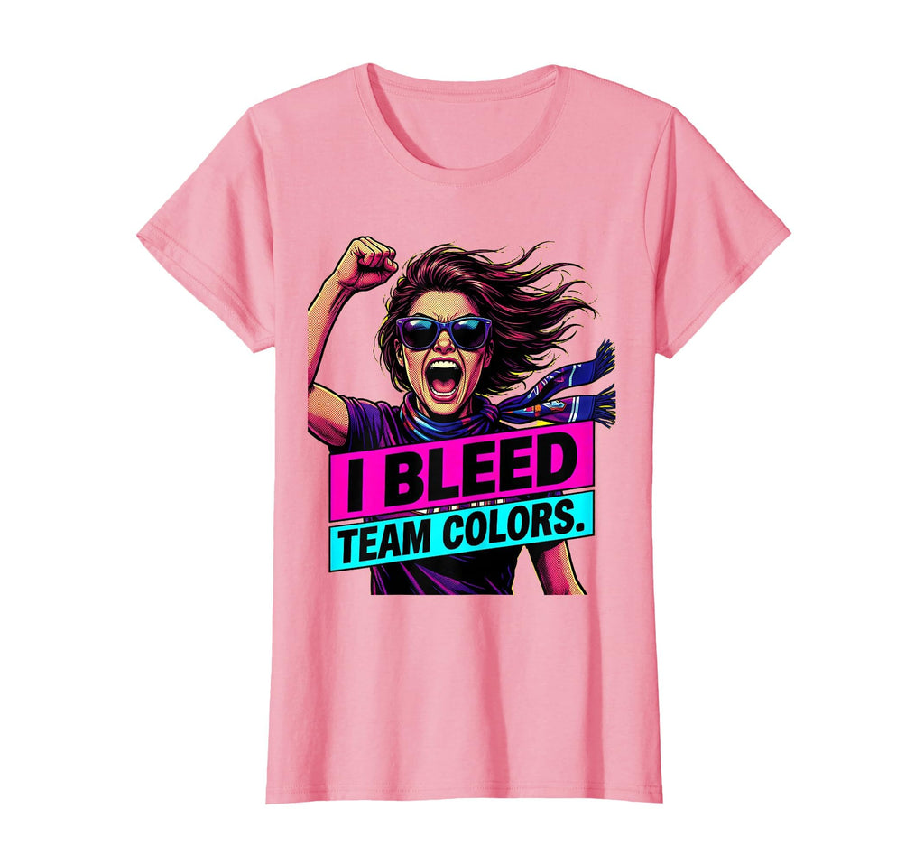 I Bleed Team Colors Proud Soccer Mom T-Shirt - Aesthetic Graphic Men Women