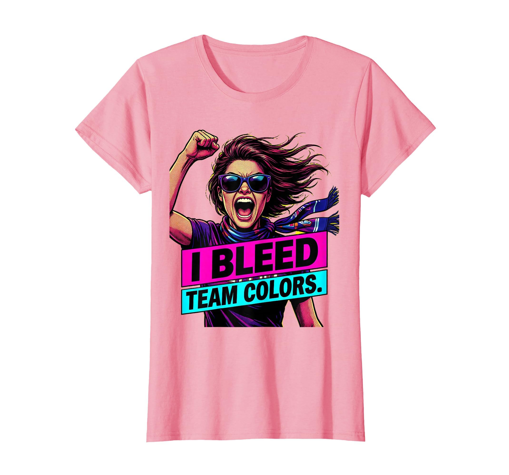 I Bleed Team Colors Proud Soccer Mom T-Shirt - Aesthetic Graphic Men Women