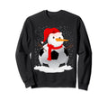 Funny Soccer Snowman Football Sweatshirt - Novelty Apparel Unisex
