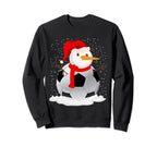Funny Soccer Snowman Football Sweatshirt - Novelty Apparel Unisex