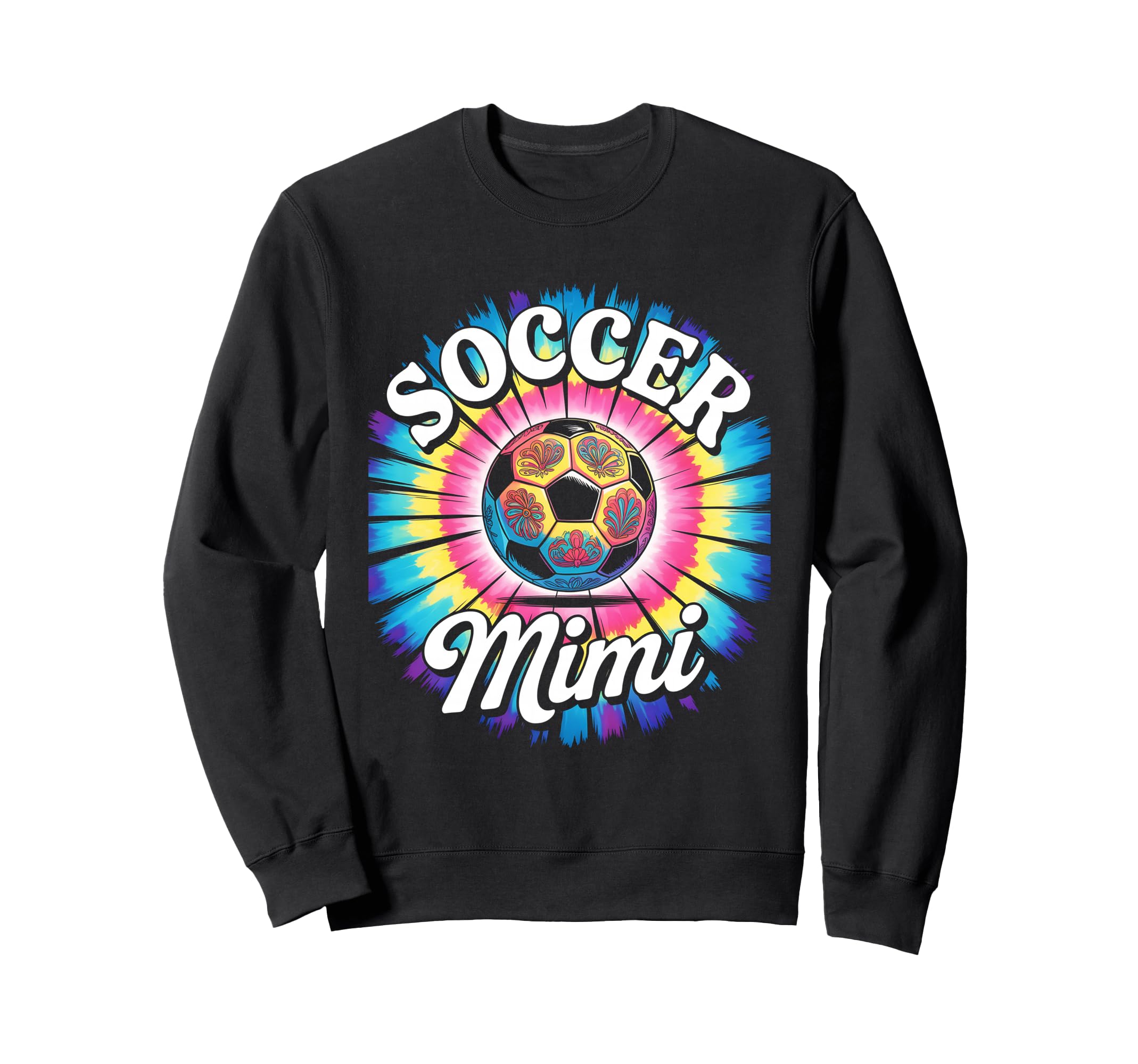 Soccer Mimi Grandma Tie Dye Sweatshirt - Casual Everyday Wear Unisex