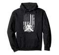 Ice Hockey Goalkeeper Us Flag Ice Hockey Hoodie - Graphic Print Unisex