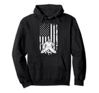 Ice Hockey Goalkeeper Us Flag Ice Hockey Hoodie - Graphic Print Unisex