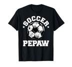 Soccer Pepaw Soccer Ball Distressed T-Shirt - Streetwear Style for Adults