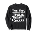 This Runs Jesus And Soccer Sweatshirt - Streetwear Style Unisex