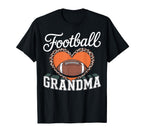 Football Grandma Heart Leopard Soccer T-Shirt - Fun Novelty Design Unisex
