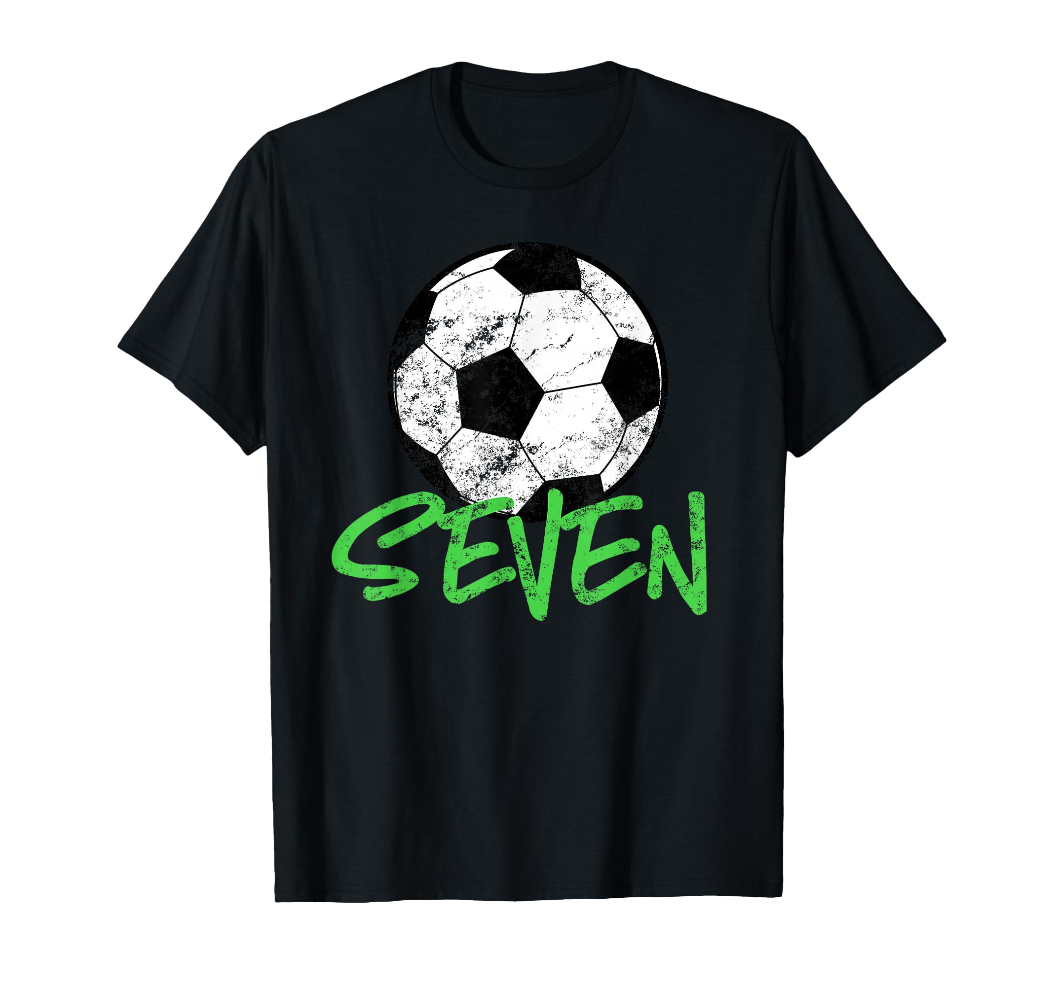 Soccer Player 7Th Birthday 7 Years T-Shirt - Custom Art Print Men Women