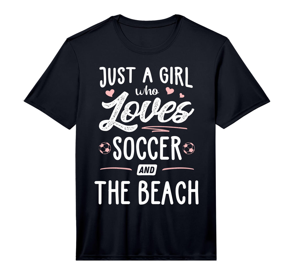 Just Who Loves Soccer And Beach Gift T-Shirt - Unique Graphic Men Women