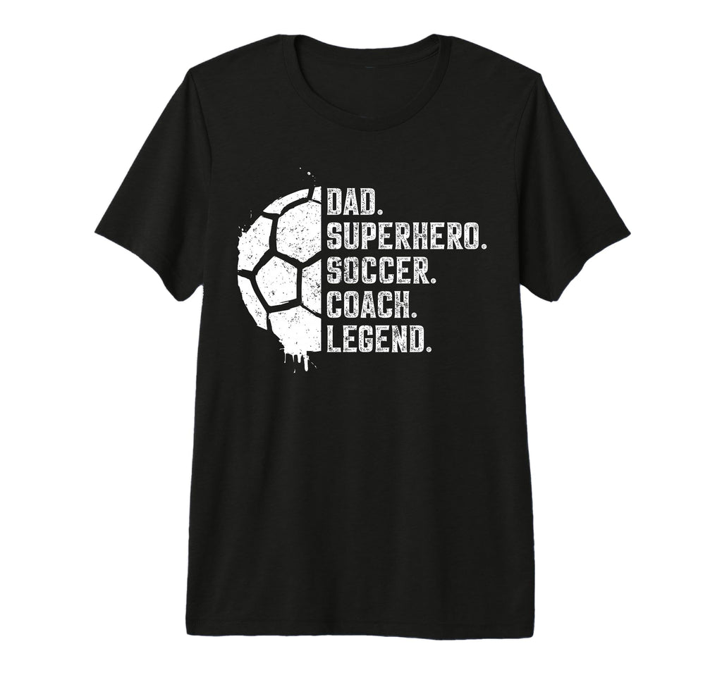 Dad Superhero Soccer Coach Legend T-Shirt - Aesthetic Graphic for Adults