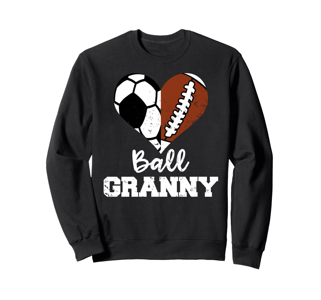 Ball Granny Heart Funny Soccer Football Sweatshirt - Trendy Graphic Unisex