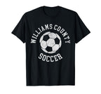 Williams County Soccer Distressed 90S T-Shirt - Minimalist Print Men Women