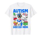 Autism Soccer Mom Mama Autism Awareness T-Shirt - Graphic Print for Adults