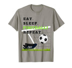 Eat Sleep Football Repeat Footballer T-Shirt - Streetwear Style Men Women