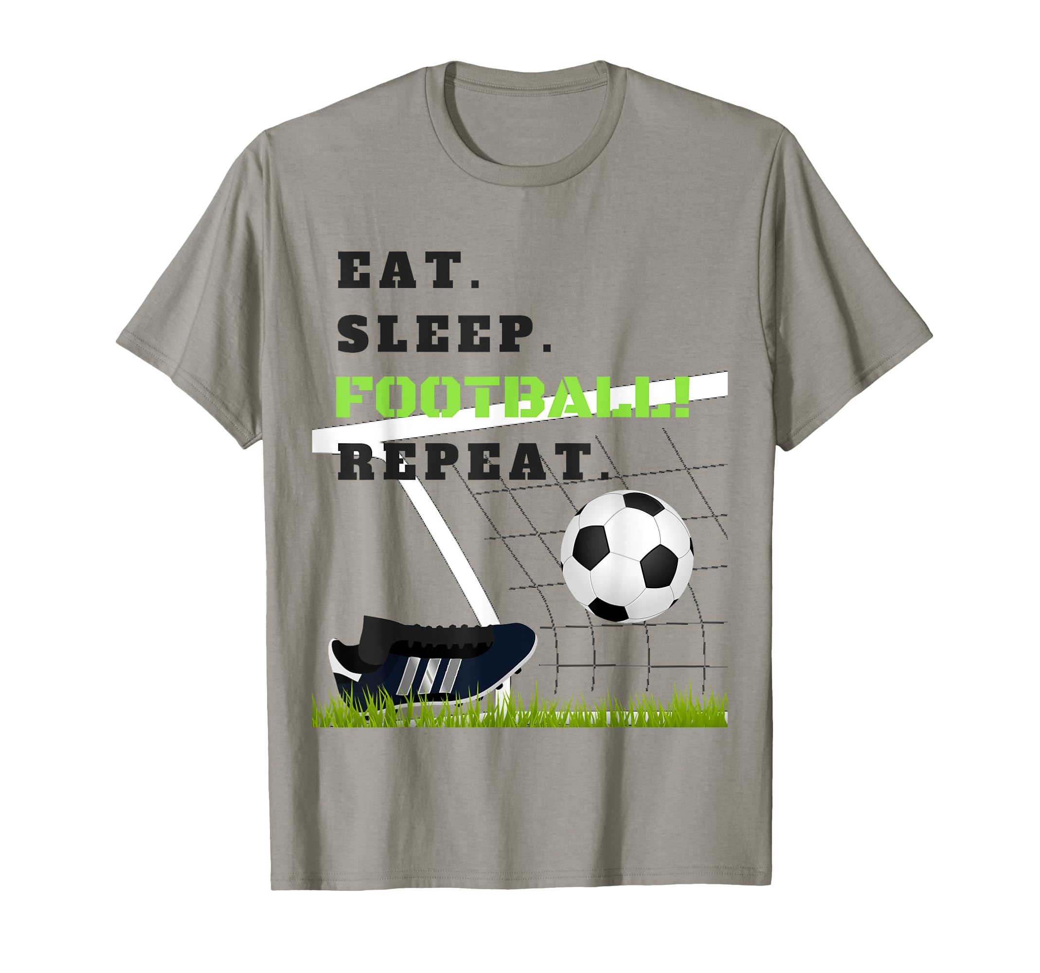 Eat Sleep Football Repeat Footballer T-Shirt - Streetwear Style Men Women