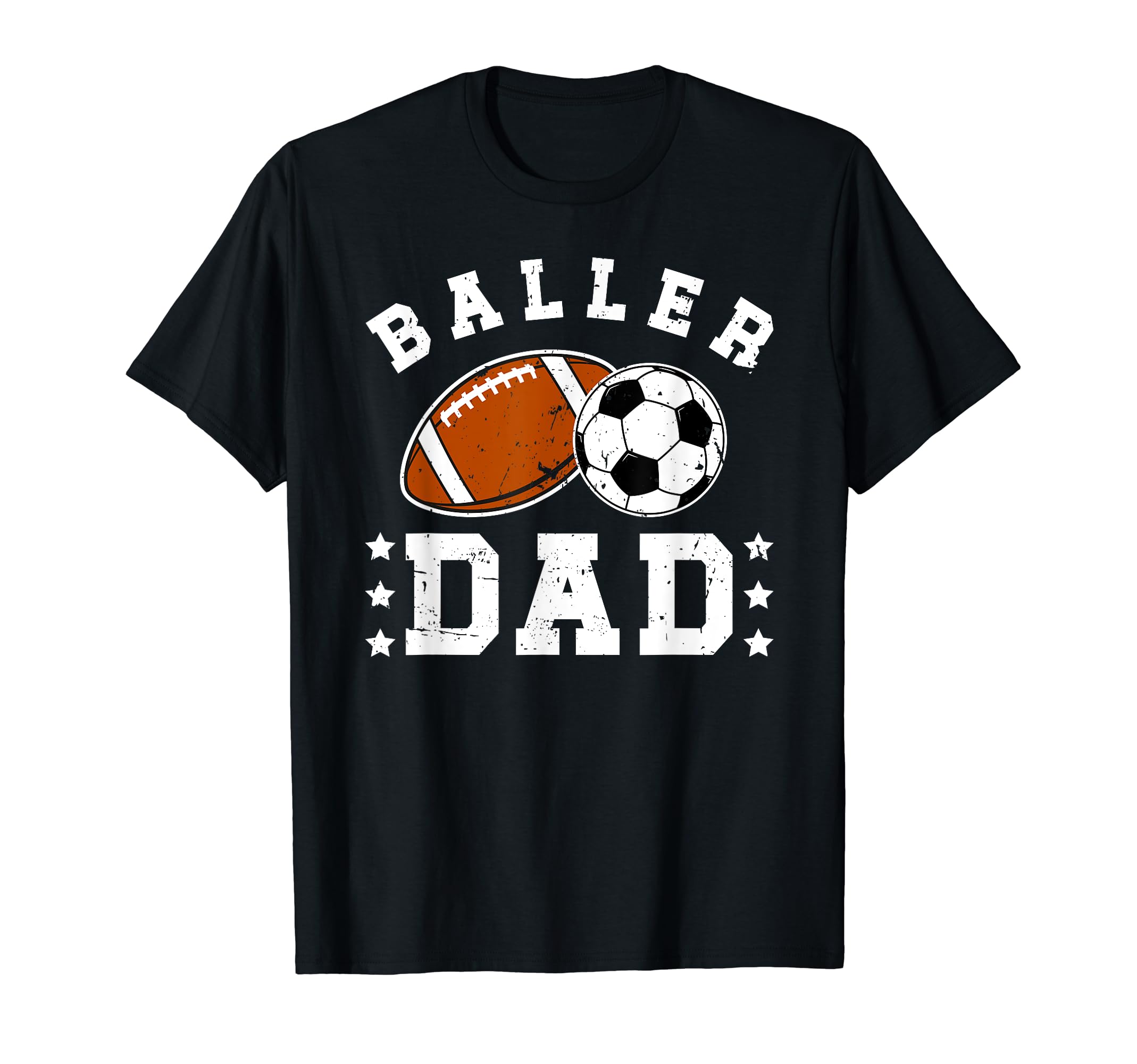 Baller Dad Soccer Football Dad T-Shirt - Minimalist Print Men Women